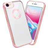 Cadorabo Ohišje, združljiv z Apple v prozorni - roza - zaščitni pokrov, narejen iz fleksibilnega silikona TPU s kromiranjem, (20617163) Cene