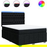 Maison Chic Box spring posteljni - Vzmetna postelja z vzmetnico črn 140x190 cm blago SL17536, (21884879) | Shoptok.si