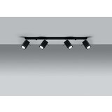  Stropna svetilka MERIDA 4L črna, (21626924) | Shoptok.si