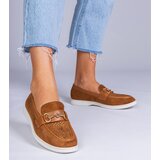 D/CEO marka niezdefiniowana Brown suede loafers with rhinestones Minilla | Shoptok.si