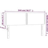  Uzglavlje crno 144 x 5 x 78/88 cm od umjetne kože | shoptok.hr