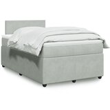 Maison Chic Box spring postelja - Vzmetna postelja z vzmetnico svetlo siva 120x190 cm žamet SL11830, (21904595) | Shoptok.si