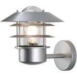 Elstead Lighting Elstead Helsingor Zunanja stenska svetilka z 1 lučjo, srebrna, 304 SS IP44, E27, (22099865) | Shoptok.si