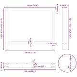  Noge za blagovaonski stol antracit boje 2 kom 100 x (72-73) cm čelik | shoptok.hr
