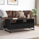  Stolić za kavu crni 100 x 50 x 45 cm konstruirano drvo i metala | Eponuda.com