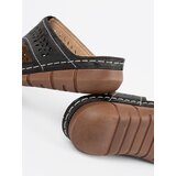 Shelvt Black wedge flip-flops | shoptok.hr