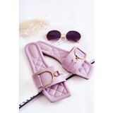 Boto Women's Classic Leather Slippers With Decoration Violet Shilla | ePonuda.com