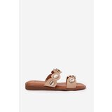 Boto Women's sandals with golden accents beige Jenoriela | Shoptok.si