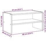 vidaXL Regal za čevlje zložljiva črn hrast 60x30x30,5 cm | Shoptok.si