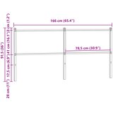  Zamjensko uzglavlje smeđa boja hrasta 160 cm konstruirano drvo i čelik | Eponuda.com