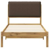  Krevetni okvir s tapiciranim uzglavljem Bijelo isprana i taupe - Bijelo isprana i taupe 80 x 200 cm | shoptok.hr