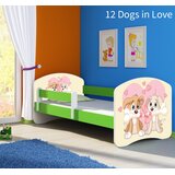  Otroška postelja ACMA z motivom, stranska zelena 180x80 cm 12 Dogs in Love | Shoptok.si
