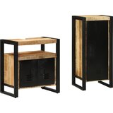 vidaXL Set namještaja za kupaonicu 2 pcs Smeđa Čvrsto drvo manga Cijene