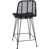  Barski stol 2 pcs Črna 44,5 x 54,5 x 97,5 cm Ratan in železo, (5000092566) | Shoptok.si
