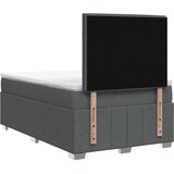  LED okvir za krevet s madracem Tamnosiva 120 x 190 cm Tkanina | shoptok.hr