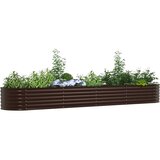  Povišena gredica Smeđa 400 x 80 x 44 cm Čelik | shoptok.hr
