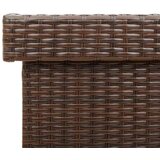  Vrtna kutija za pohranu s kotačima smeđa 110x55x73 cm poliratan | shoptok.hr