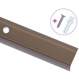  Rubnjaci za stepenice L-oblika 5 kom aluminijski 100 cm smeđi | shoptok.hr
