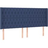  Uzglavlje s ušima plavo 203x16x118/128 cm od tkanine | shoptok.hr