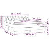  Krevet box spring s madracem LED krem 180x200 cm od tkanine | shoptok.hr