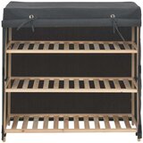 Ormarić za cipele s pokrovom od tkanine 79 x 40 x 80 cm sivi | shoptok.hr