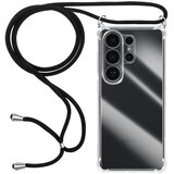 AVIZAR Silikonski etui za Galaxy S26 Ultra s pletenino najlonskim traku 70cm, Prozorna, (5000274055) | Shoptok.si