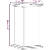 vidaXL Stalak za biljke boja hrasta 33x33x60 cm konstruirano drvo Cijene