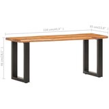 vidaXL klupa sa živim rubom 110 cm od masivnog drva bagrema i čelika | shoptok.hr