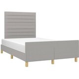  Okvir kreveta bez madraca svjetlosivi 120 x 200 cm od tkanine | shoptok.hr