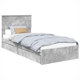  Krevet s od storage Betonski sivi 70 x 190 cm Konstruirano drvo | shoptok.hr