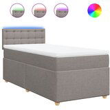 Maison Chic Box spring postelja - Vzmetna postelja z vzmetnico taupe 90x200 cm blago SL3946, (21888640) | Shoptok.si