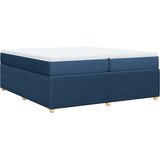  Krevet s oprugama i madracem plavi 200 x 200 cm od tkanine Slike