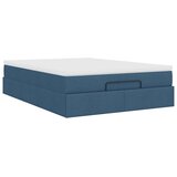  Otomanski okvir kreveta s madracem plavi 140x200cm od tkanine | shoptok.hr