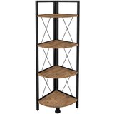 MID.YOU Kotni Regal Insasi 4, Barva Hrasta, Črna | Shoptok.si