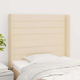  Vzglavje z ušesi krem 93x16x118/128 cm blago, (20932248) Cene