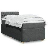 vidaXL Krevet s oprugama i madracem tamnosivi 90 x 190 cm od tkanine | shoptok.hr