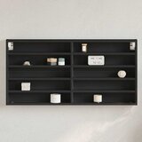  Vitrina crna 100x8,5x50 cm konstruirano drvo | shoptok.hr
