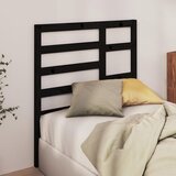  Uzglavlje za krevet crno 96 x 4 x 104 cm od masivne borovine | shoptok.hr