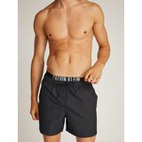 Calvin Klein Swimwear Kratke kopalne hlače črna / bela | Shoptok.si