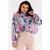 Awama Woman's Shirt A513 Pink/Flowers | Shoptok.si