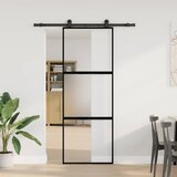  Klizna vrata s priborom 76 x 205 cm kaljeno staklo i aluminij | shoptok.hr
