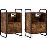  Viseći Noćni Ormar 2 kom. Dimljeni hrast 40 x 30 x 60 cm | shoptok.hr
