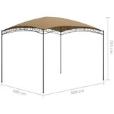  Sjenica 3 x 4 x 2,65 m smeđesiva 180 g/m² | shoptok.hr