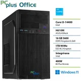 Namizni računalnik PCPLUS e-office, i3 14100, 16 GB DDR5, 1 TB SSD, W11H, (5000136073)