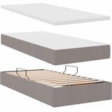  LED krevet za pohranu s madracem Sivosmeđa 200 x 200 cm Tkanina | shoptok.hr