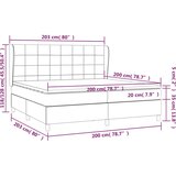  S oprugama i madracem tamnosivi 200 x 200 cm od tkanine | shoptok.hr
