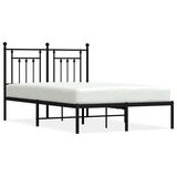  Metalni okvir za krevet s uzglavljem crni 120x200 cm | shoptok.hr
