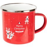  Skodelica Retro Merry Christmas, emajlirana, rdeča | Shoptok.si