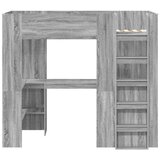  Postelja na podstrešju z mizo Siva Sonoma 75 x 190 cm, (5000137013) | Shoptok.si