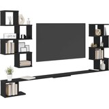  Polica za TV na zidu Crni hrast 200 x 15 x 94 cm | shoptok.hr